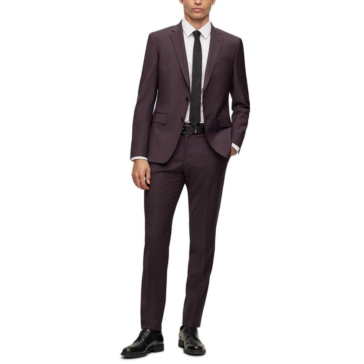 Men's Micro-Pattern Slim-Fit Suit