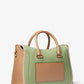 Carine Large Two-Tone Leather Satchel