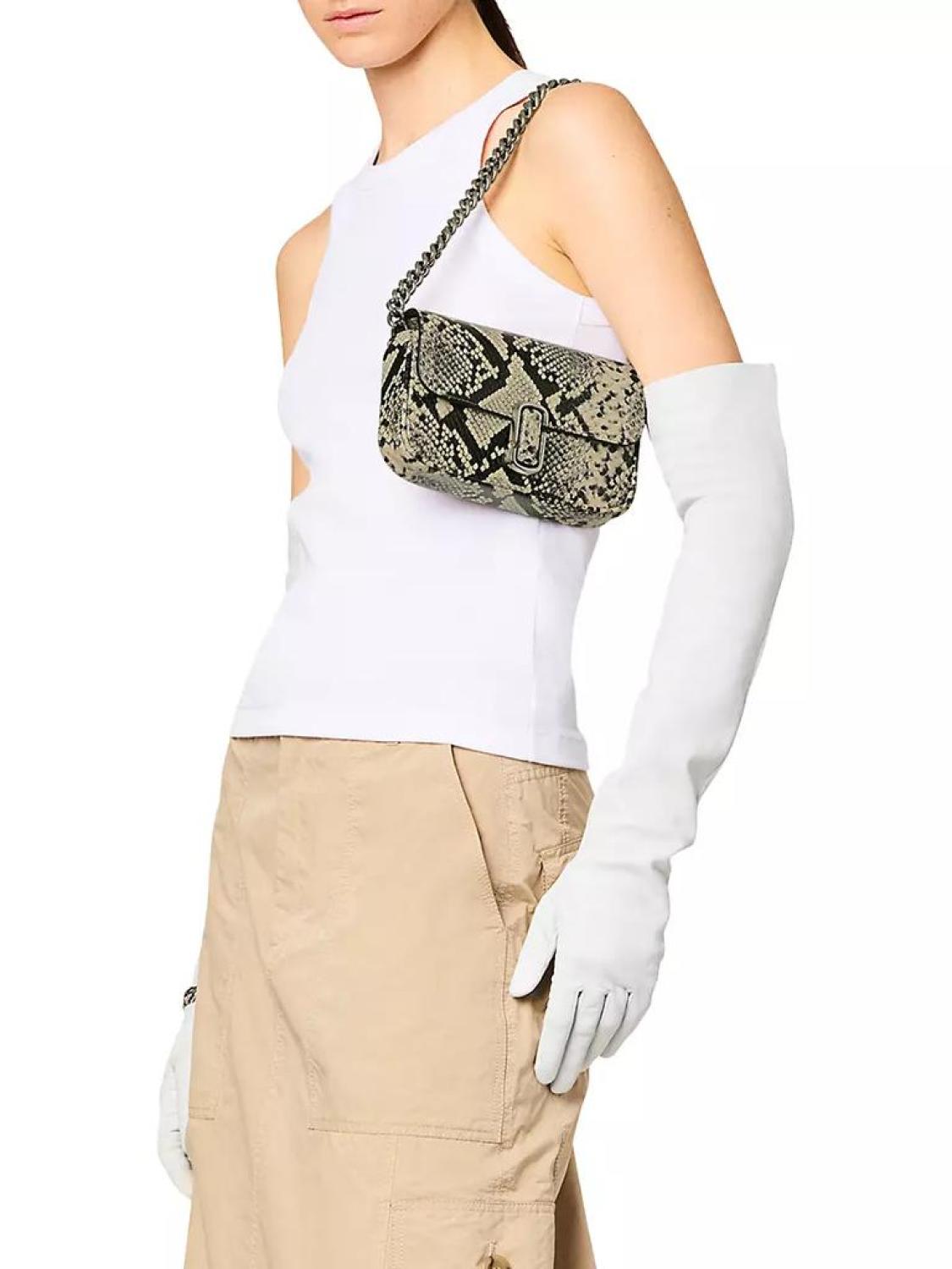 The Snake-Embossed Leather J Marc Mini Shoulder Bag