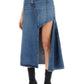 Alexander mcqueen denim skirt with cut out