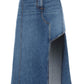 Alexander mcqueen denim skirt with cut out
