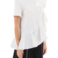 Alexander mcqueen ruffled asymmetric jersey top