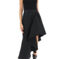 Alexander mcqueen asymmetric dress with maxi flounce