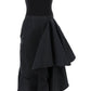 Alexander mcqueen asymmetric dress with maxi flounce