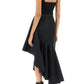 Alexander mcqueen asymmetric dress with maxi flounce