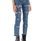 Alexander mcqueen slim fit slashed jeans