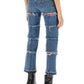 Alexander mcqueen slim fit slashed jeans