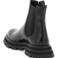 Alexander mcqueen shiny leather chelsea boots