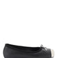 Alexander mcqueen nappa leather ballet flats with metallic toe