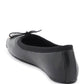 Alexander mcqueen nappa leather ballet flats with metallic toe