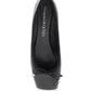 Alexander mcqueen nappa leather ballet flats with metallic toe