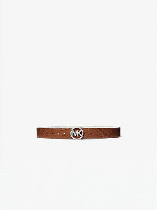 Reversible Logo and Crocodile Embossed Belt