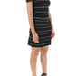 Alexander mcqueen mini dress in two-tone knit
