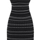 Alexander mcqueen mini dress in two-tone knit