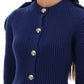 Alexander mcqueen ribbed peplum cardigan