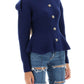 Alexander mcqueen ribbed peplum cardigan