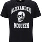 Alexander mcqueen t-shirt with varsity logo and skull print