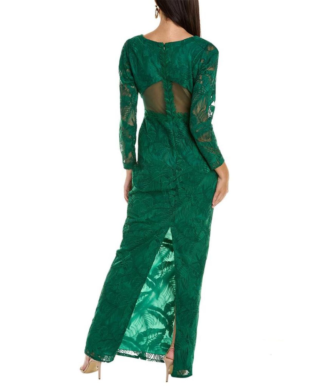 Marchesa Notte Embroidered Lace Gown