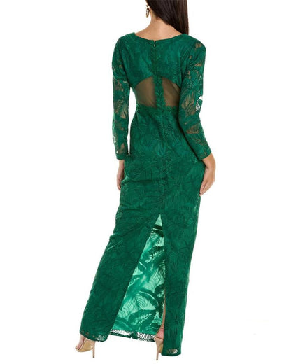Marchesa Notte Embroidered Lace Gown