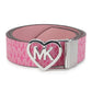 Michael Kors Kids Monogram Printed Reversible Logo-Plaque Belt
