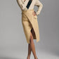 Trouser Wrap Skirt In Khaki