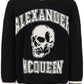 Alexander mcqueen varsity sweater with skull motif
