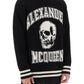 Alexander mcqueen varsity sweater with skull motif
