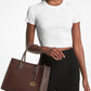 Mercer Large Leather and Signature Logo Accordion Tote Bag