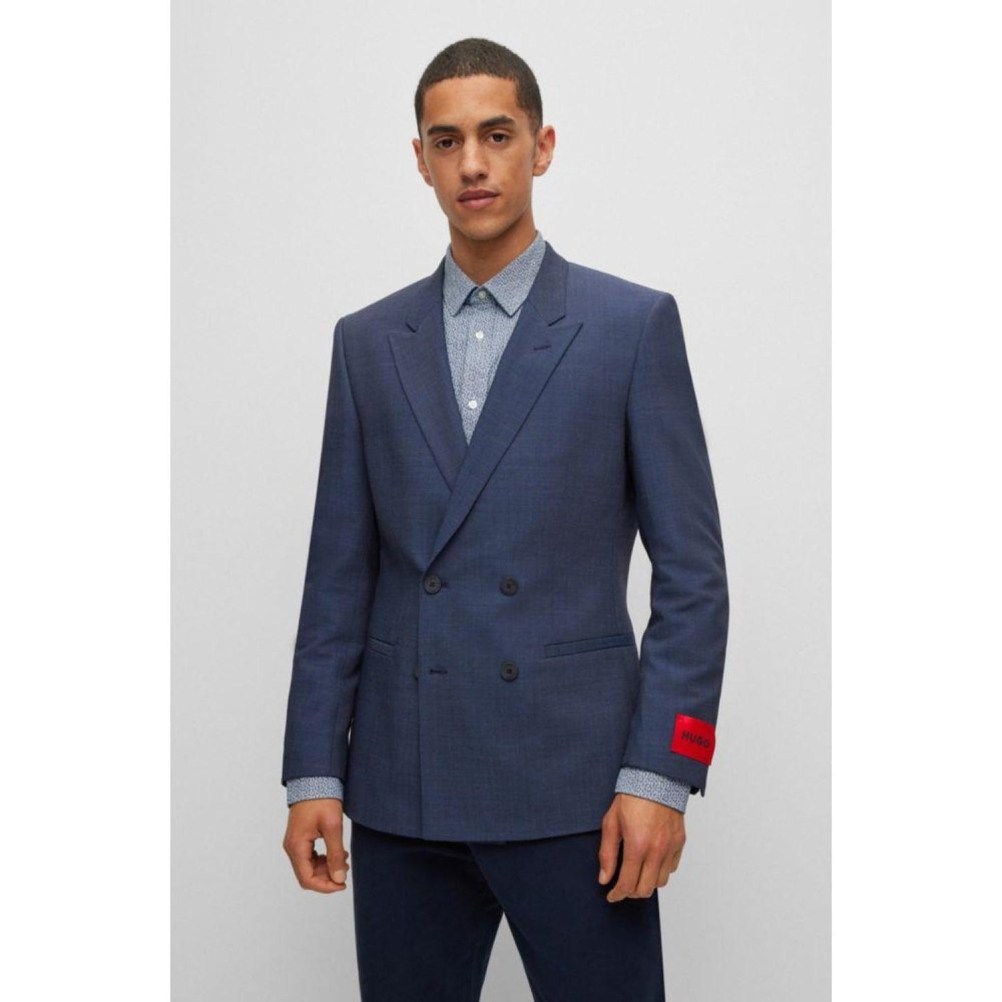 Slim-fit jacket in performance-stretch twill