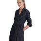 Denim Surplice Midi Dress
