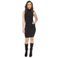 Petite Rhinestone Mock-Neck Dress