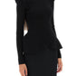 Alexander mcqueen ribbed peplum sweater