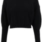 Alexander mcqueen cropped funnel-neck sweater in wool and cashmere