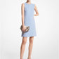 Double Face Stretch Wool Crepe Shift Dress