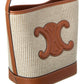 CELINE Triomphe Small Canvas & Leather Bucket Bag