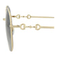 Round-Frame Metal Sunglasses