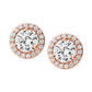 Women's Sterling Silver Pavé Studs