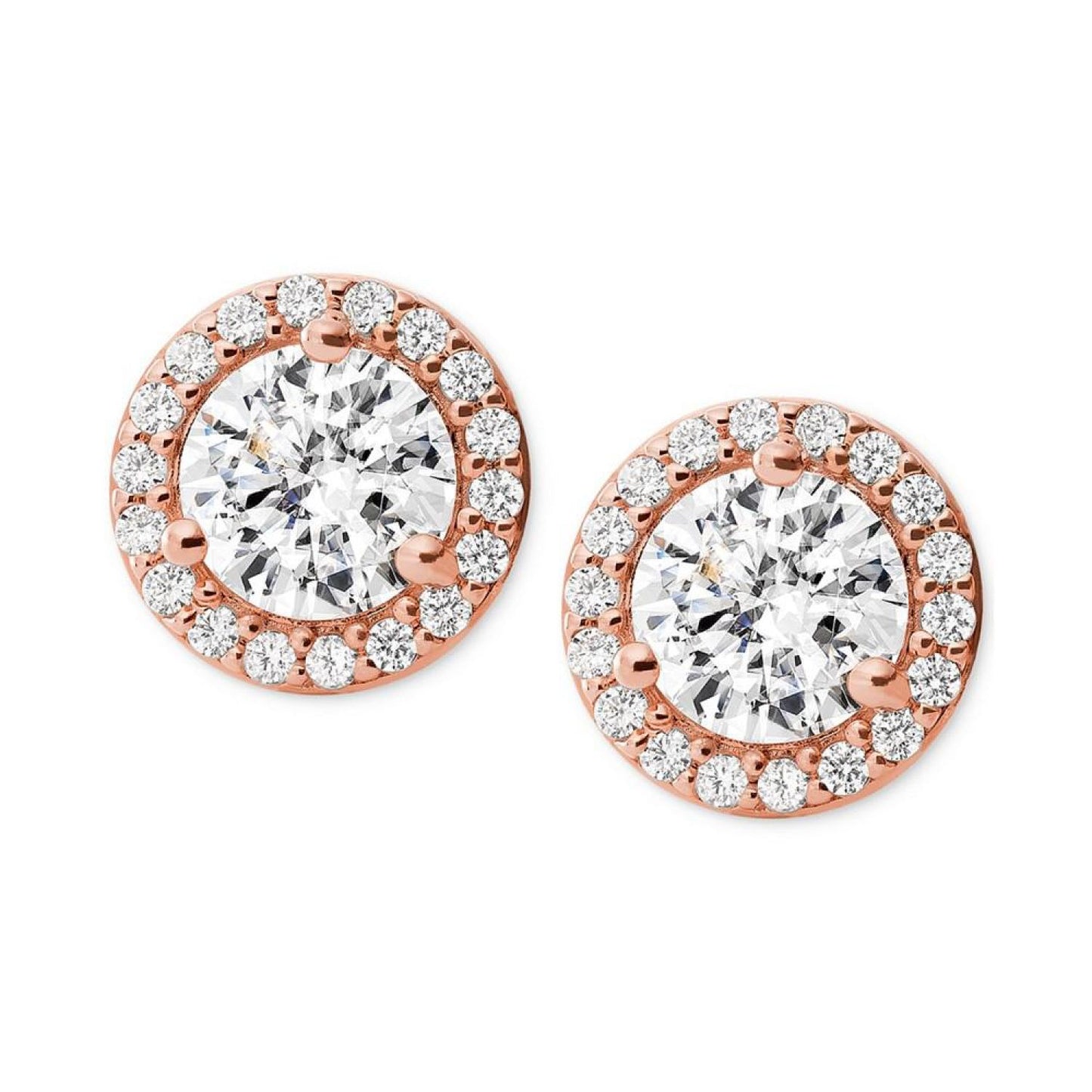 Women's Sterling Silver Pavé Studs