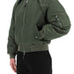 Alexander mcqueen convertible bomber jacket in nylon satin