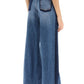 Alexander mcqueen wide leg jeans with contrasting details