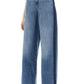 Alexander mcqueen wide leg jeans with contrasting details