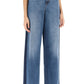 Alexander mcqueen wide leg jeans with contrasting details