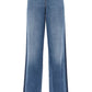 Alexander mcqueen wide leg jeans with contrasting details