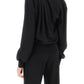 Alexander mcqueen draped blouse in satin