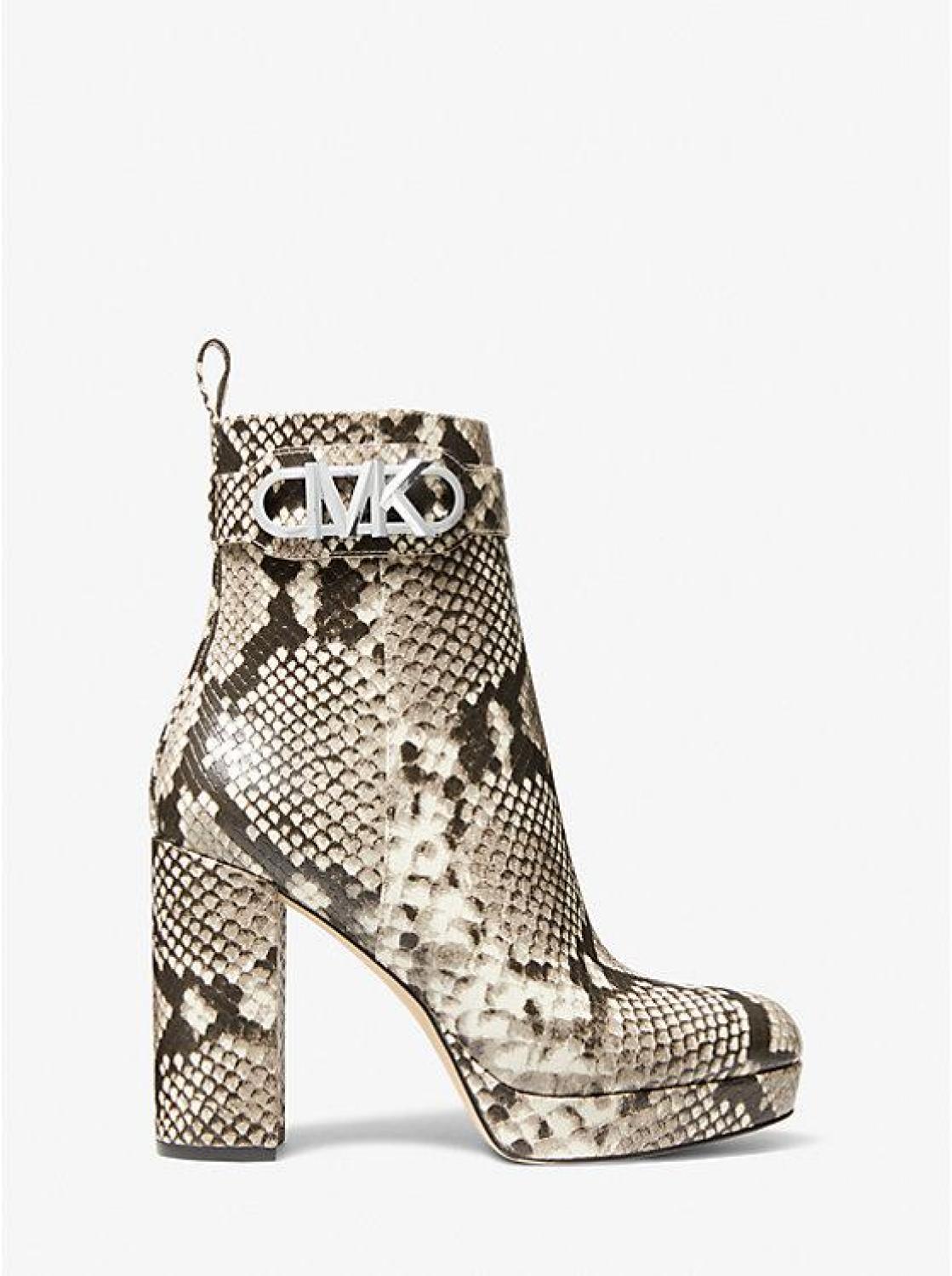 Parker Snake Embossed Faux Leather Platform Boot