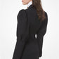 Wool Gabardine Puff-Shoulder Jacket