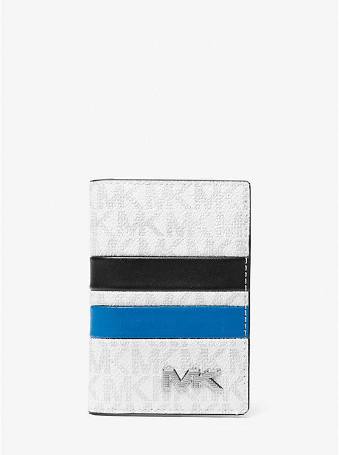 Signature Logo Stripe Bi-Fold Card Case