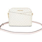 Michael Kors Jet Set Travel Medium Leather X Cross Dome Crossbody Handbag