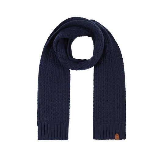 Men's Leather Patch Cable Scarf