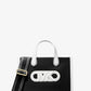 Gigi Small Embossed Pebbled Leather Messenger Bag